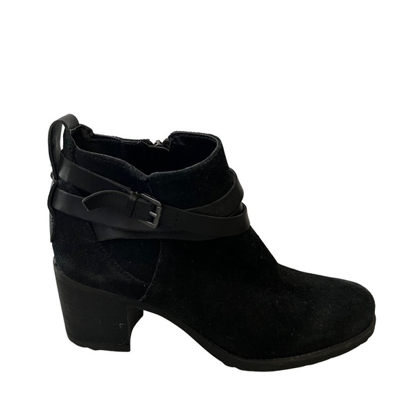 Sam Edelman Hanna Black Suede Block Heel Ankle Boots Size 9.5 - Picture 1 of 10